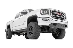GMC Sierra 1500 Suspension Lift Kit - Rough Country - 7 Inch Stamped Steel LCA | Forged UCA | Bracket | Vertex/V2 Shocks - '16-'18